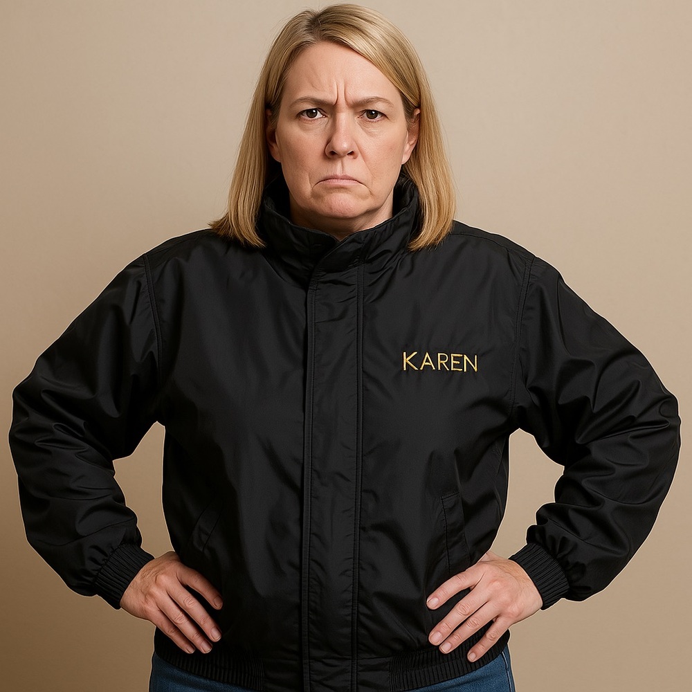 Karen’s Legendary Ladies Pool League Jacket. Black Embroidered Medium